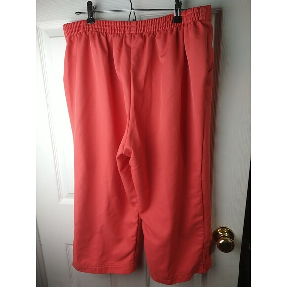 Alfred Dunner Woman 16 Coral Cropped Wide Leg Capri Flat Front Pocket Casual - Picture 7 of 7